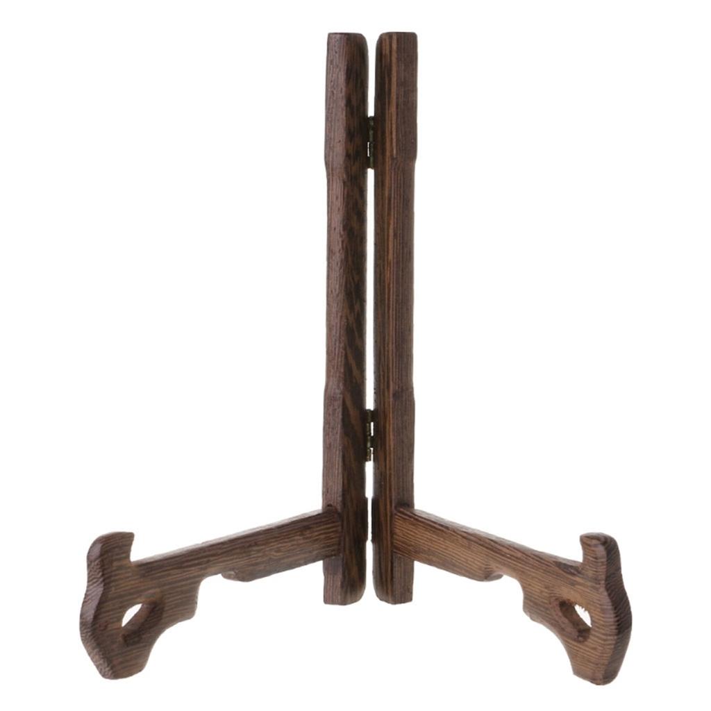 Home Wooden Picture Bracket 3-7inch Photo Frame Stand Easels Plate Holder Display Stand