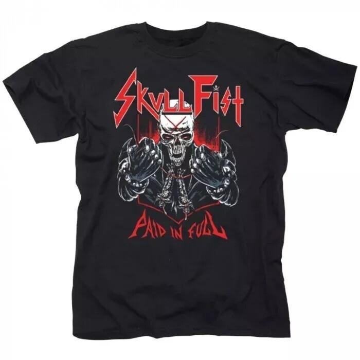 Skull Fist Band Concert Unisex S-4XL TShirt Black cotton Unisex T-Shirt