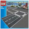 City Road Street Blocks Baseplate Straight Crossroad Curve T-Junction Building Blocks Base Plate