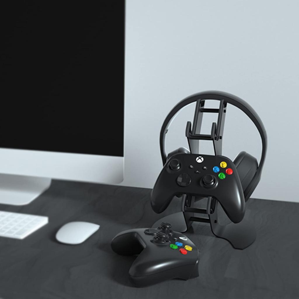 Controller Game Controller Storage Headphone Storage Easy Compatible with SERIES Black Stand, Rack, Stand, Stand, Assembly, Space-Saving,