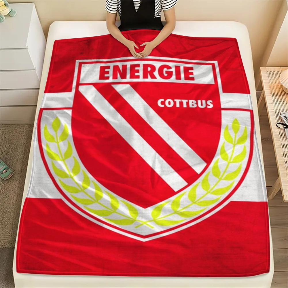 1 шт. Фланелевое одеяло с принтом Energie Cottbus, Высококачественное, Удобное для всех сезонов, Декор для дома, Тепло и комфорт, Идеально для рождественских подарков38