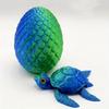 Гибкая 3D-печатная морская черепаха с яйцом, забавная фигурка для дома, автомобиля, стола. Милый праздничный подарок для семьи. Украшение в виде морской черепахи