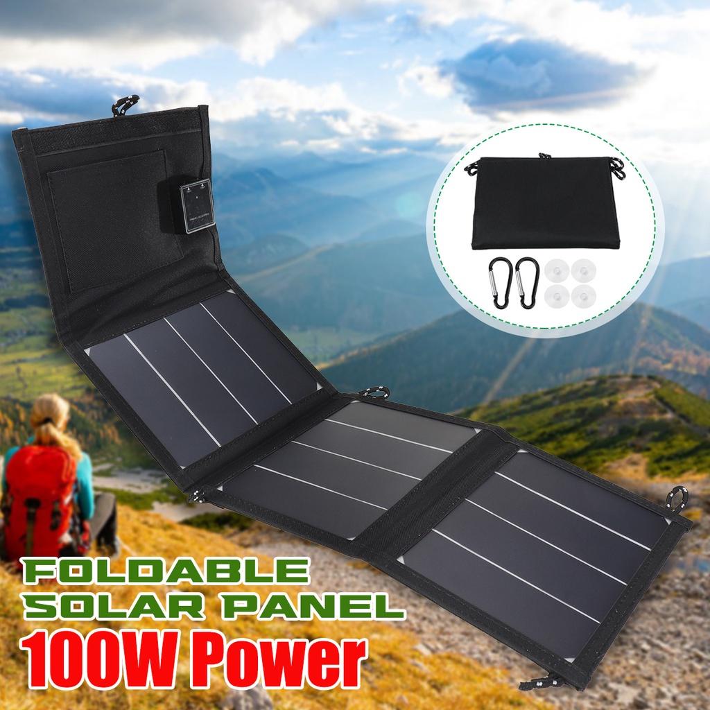 Folding Solar Panel Solar Cell Portable Sun Power Waterproof Foldable 2 USB Port Charger Mobile Power Bank for Phone