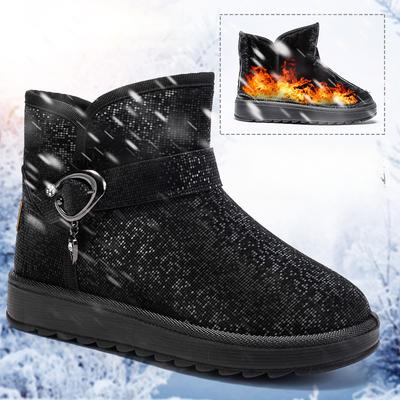 Новые женские зимние ботинки большого размера Basic Snow Boots с флисовой подкладкой, утолщенные ботинки One Pedal Cotton Shoes, женские ботильоны