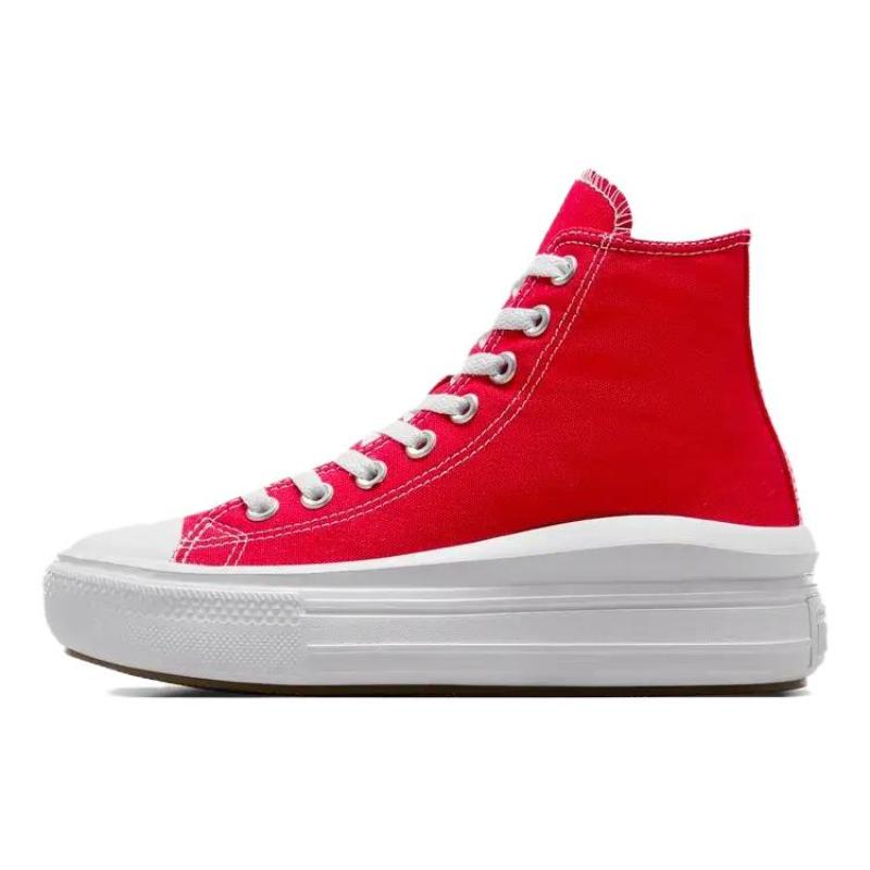 Converse All Star Move амортизирующие и износостойкие высокие кеды женские красно-белые