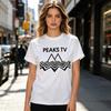Retro Twin Peaks Print TShirt 90s Cult TV Show Fan Gift Casual ONeck Short Sleeve Tee Shirt for Unisex and Unisex Street Style