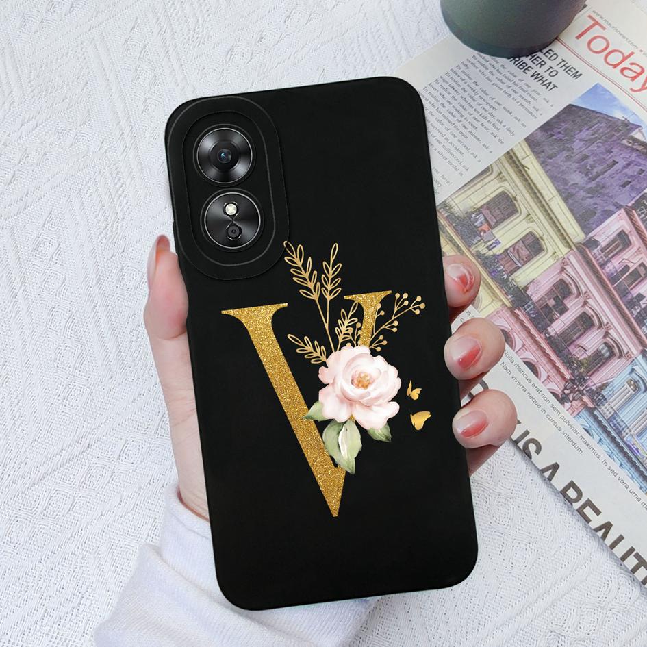 Милый чехол с буквами для OPPO A1 Pro A5 A9 2020 A15 A16 A17 A52 A53, мягкий силиконовый квадратный защитный чехол, бамперы с розовыми буквами для OPPOA17, чехол для телефона