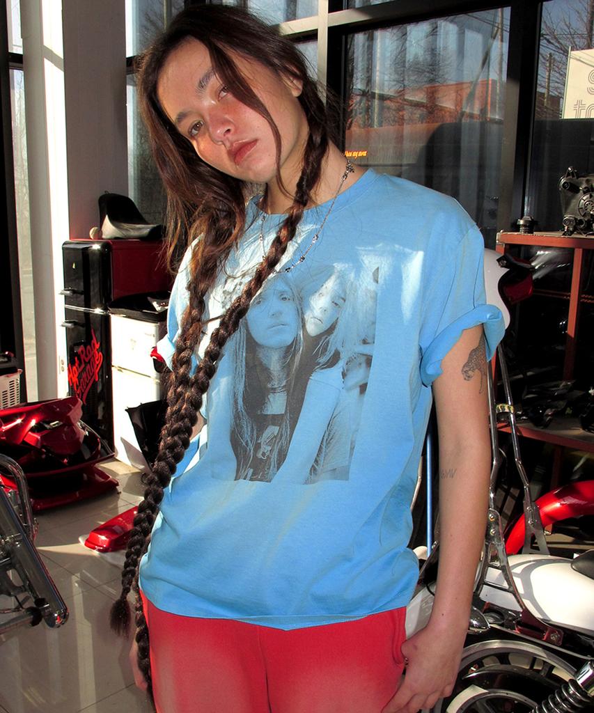 CENTAUR.KR My Love Washed T-Shirt_Sky Blue