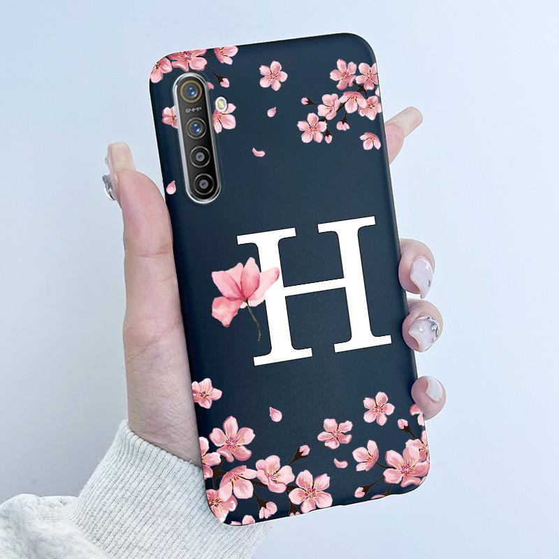 Чехол для Realme XT RMX1921 X2 RMX1991 RMX1992 RMX1993 ТПУ Мягкий Силиконовый Чехол Цветы Печать Букв Защитный Чехол для Телефона