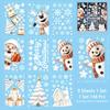 Christmas Double-sided Window Flower Stickers: 146 Pieces - Art Deco, PVC Material, Reusable, 10mm Thickness