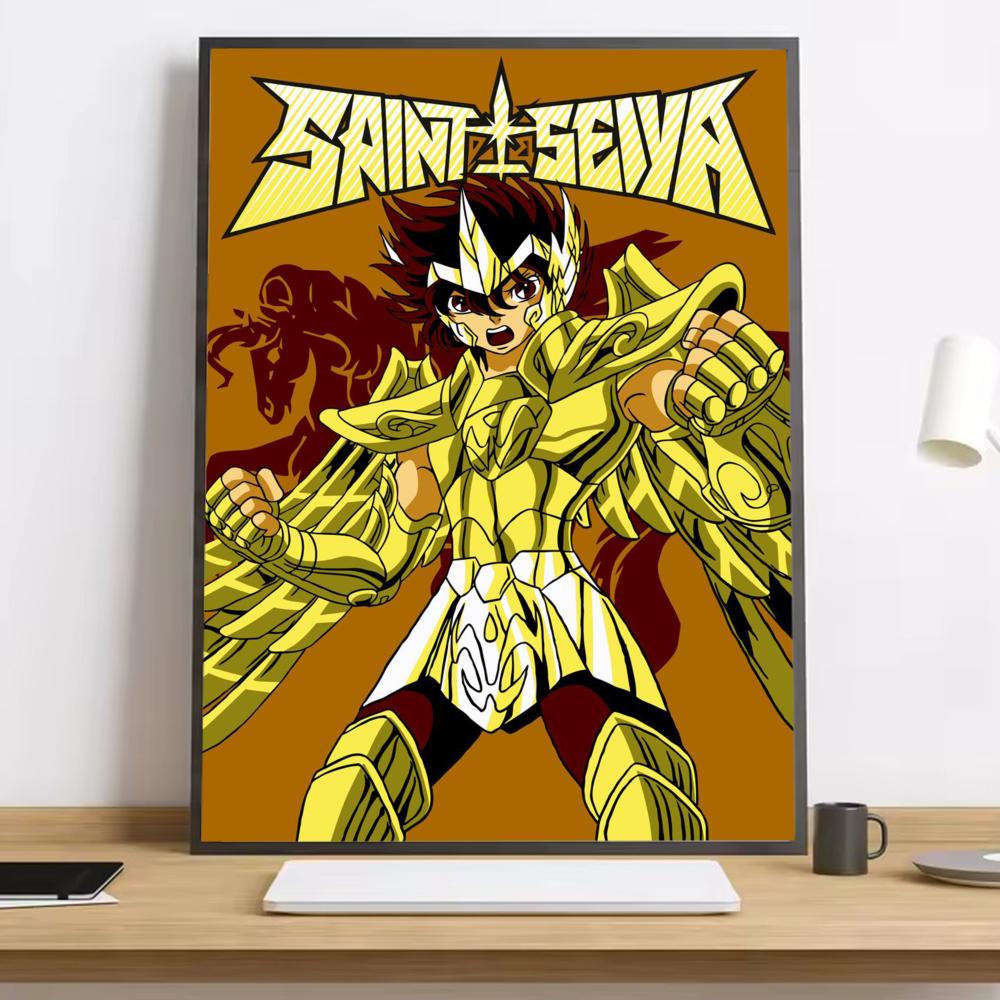 Saint Seiya Classic Anime Painting Calligraphy HD Canvas Poster living room bedroom bar aesthetic decoration