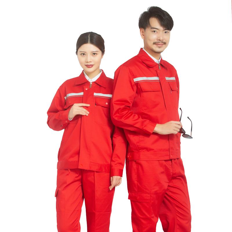 Унисекс Рабочая одежда с длинным рукавом, антистатическая, со светоотражающими полосами для весны, лета, осени – Идеально для автозаправочных станций и нефтехимической промышленности.