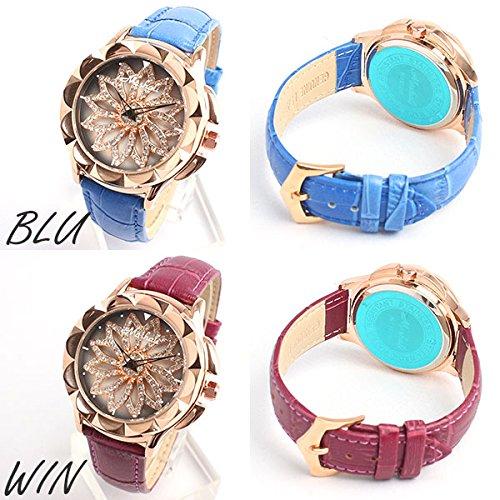 Rotating Dial Clock Spinner Citizen MIYOTA Movement Leather Strap Ladies Watch RT002-WIN [Item]