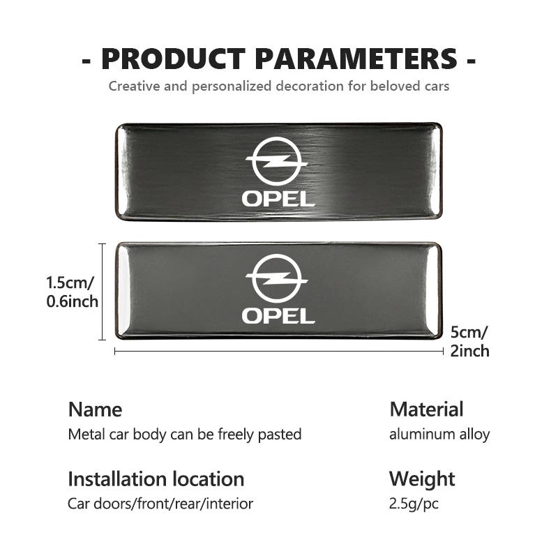 For Opel Car Trunk Body Sticker Aluminum Alloy Emblem Auto Stickers Astra G H J K F Corsa D Zafira B Insignia Mokka Regal
