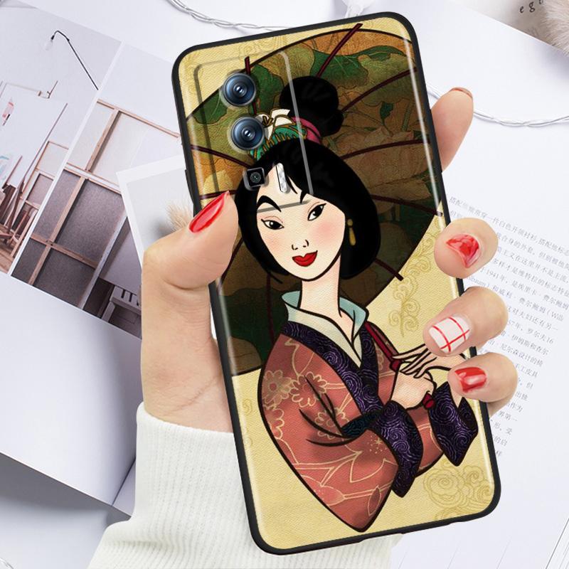 Аниме Девушка Мулан Крутой Чехол Для Телефона Xiaomi Redmi 9A 9C 9AT 10C 9 9T 10 12C 13C 8 12 K60 A1 K50 K40 5G Черный