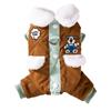Autumn and Winter Dog Maillard Pocket Patch Traction Four-legged Cotton-padded Coat Medium and Small Dog Cat Warm Pet Clothes