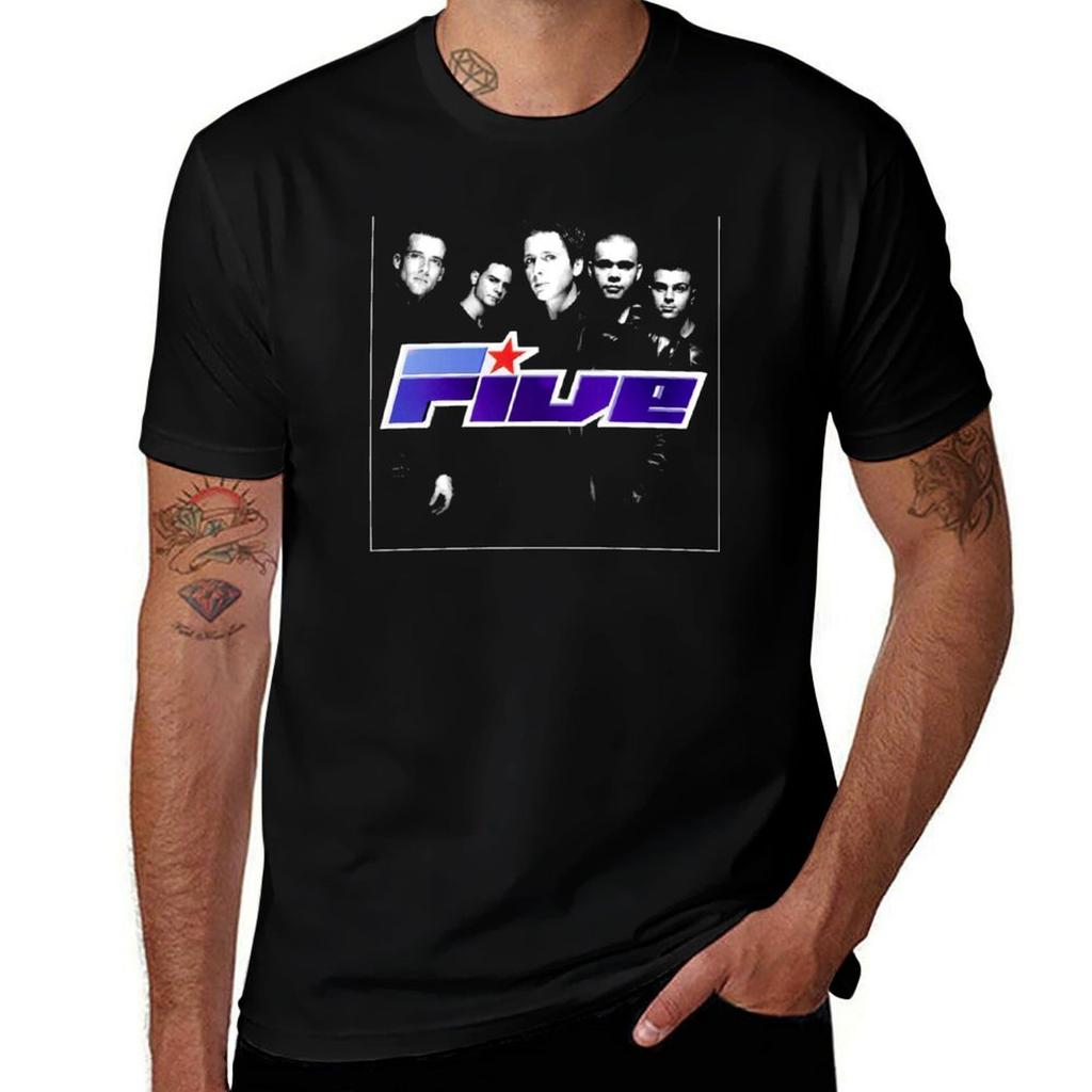 Five Boy Band TShirt Fashion Casual Short Sleeve TShirt