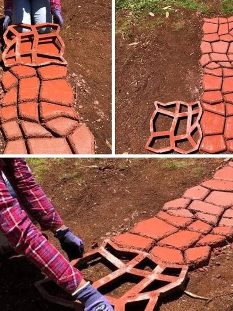 Форма для изготовления садовых дорожек из камня, бетонная форма для брусчатки, формы для stepping stone, тропинок, цементные формы. Подходит для газонов, садоводства.