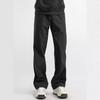 2025 Men's Casual Black Outdoor Sports Pants - Straight, Solid Color, Ideal for Spring & Autumn Activities