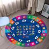 Детские круглые обучающие коврики с рисунком слона, ковер для детей, школьный, обучающий ковер, круглый коврик для игровой комнаты
