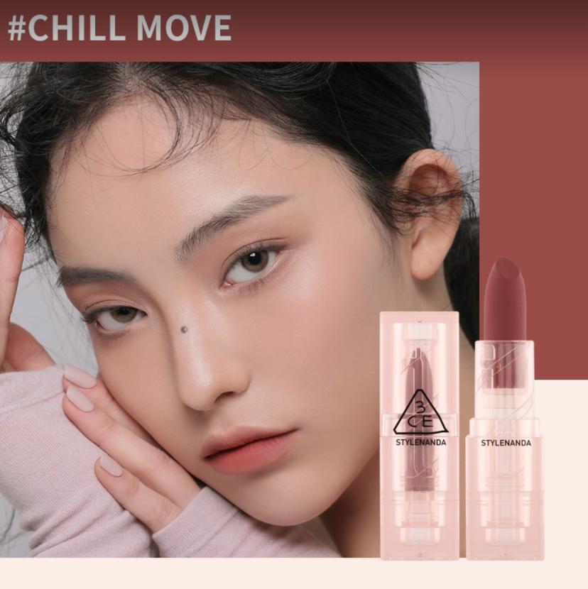 3ce МЯГКАЯ МАТОВАЯ ПОМАДА, Стойкая, Увлажняющая, Макияж, Kbeauty, Корейская косметика, образец