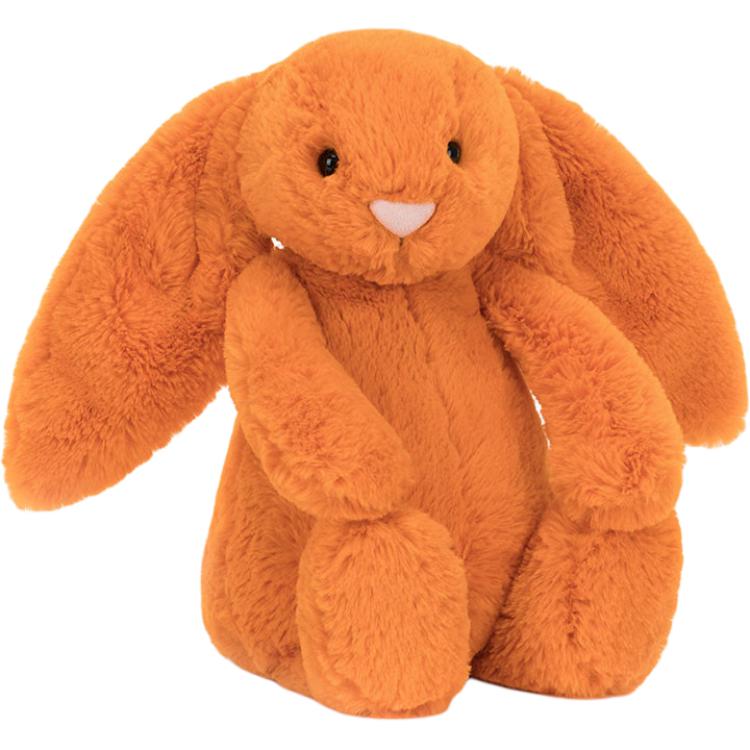 JELLYCAT Серия кроликов Бонни 25-летний юбилей Зарубежное издание Кролик Бонни Успокаивающая оранжевая кукла Плюшевая кукла Сидит 23 см в высоту