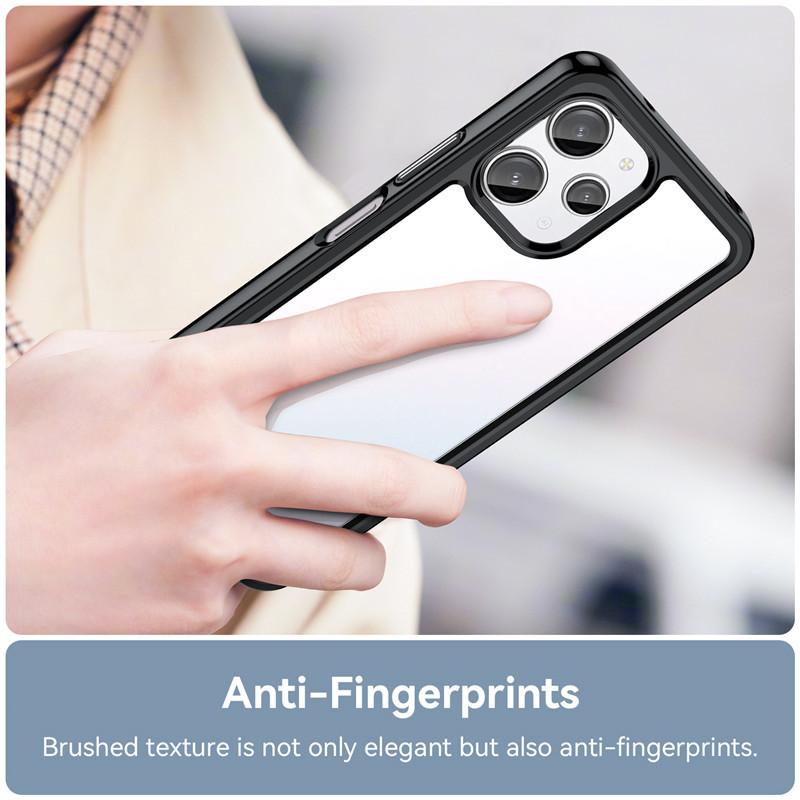 For Redmi 12 Case For Redmi 12 4G 5G Cover 6.79 Inch Colorful Soft Edge Silicone Transparent Shockproof Bumper For Redmi 12