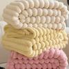 Spandex Throw Blanket Cotton Plush Striped Blankets New Warm Blanket  Home Office