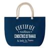Sac De Plage Bleu Anse Corde Certifiée Meilleure Conductrice De Travaux Cadeau Anniversaire Noël | Grand Sac De Transport &amp; Sport