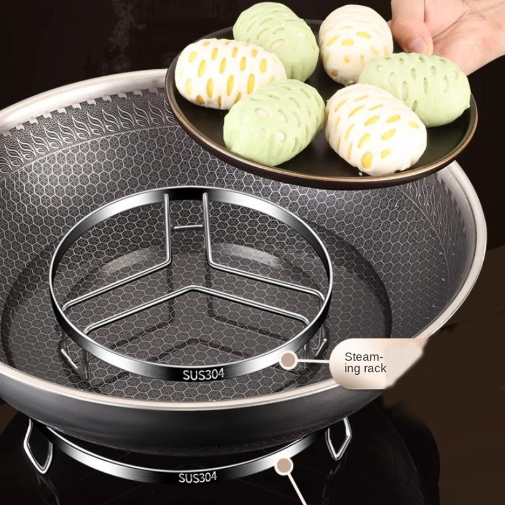 Stainless Steel Steamer Pan Rack Round Pot Rack New Kitchen Tool