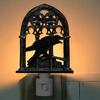 Gothic Crow Wall Sconce Lighted Wall Decoration Church Arch Sconce with Light-Up