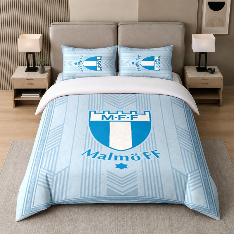 3Pcs Bedding SetMalmö FF Soft Bed Sheet and Two Pillowcases Home Bedroom Decor