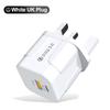 2 порта 20 Вт USB C быстрая зарядка британская вилка настенное зарядное устройство адаптер для iPhone 16 15 14 13 12 Pro Max Plus Xiaomi Samsung телефон зарядное устройство