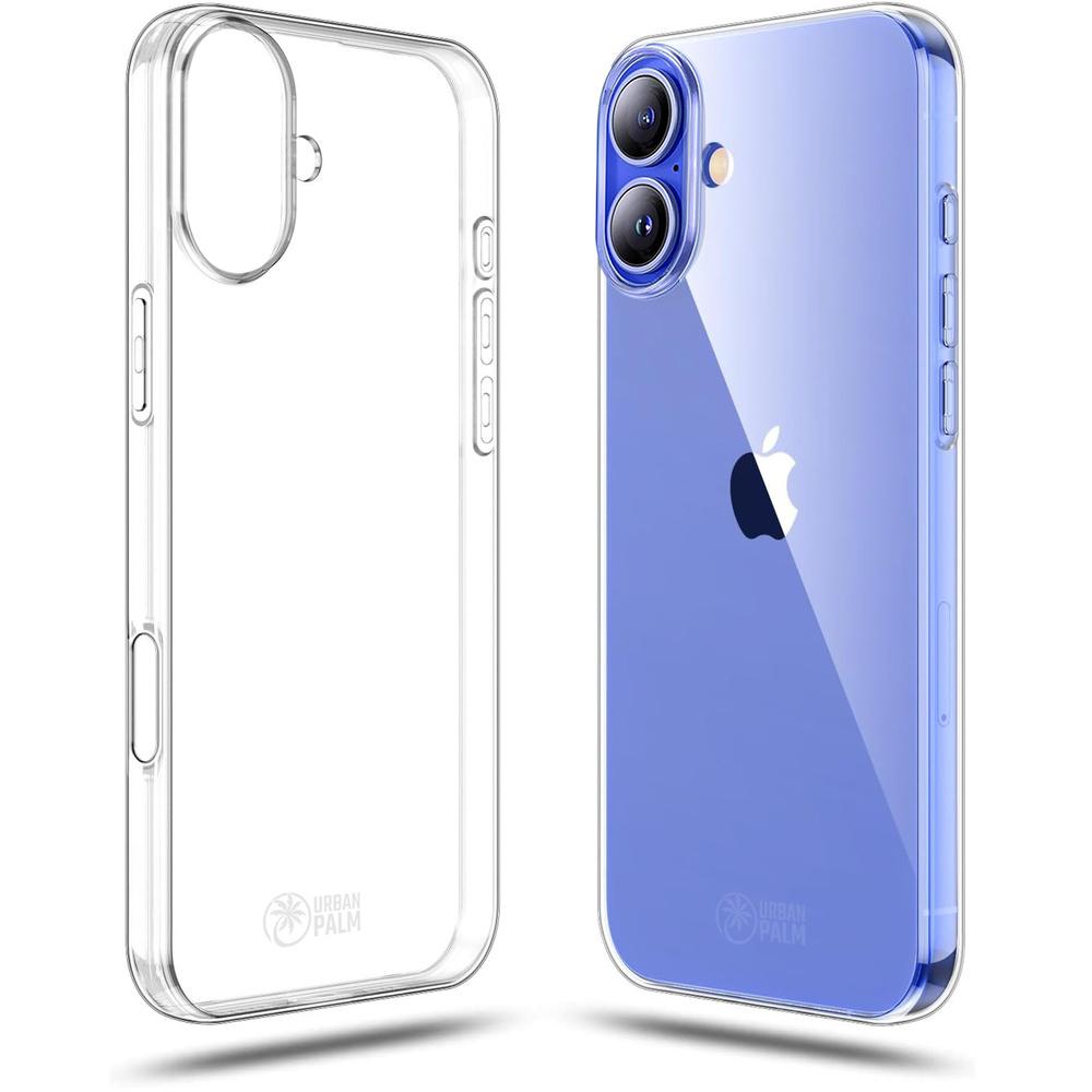 UrbanPalm case for iPhone 16, silicone, transparent