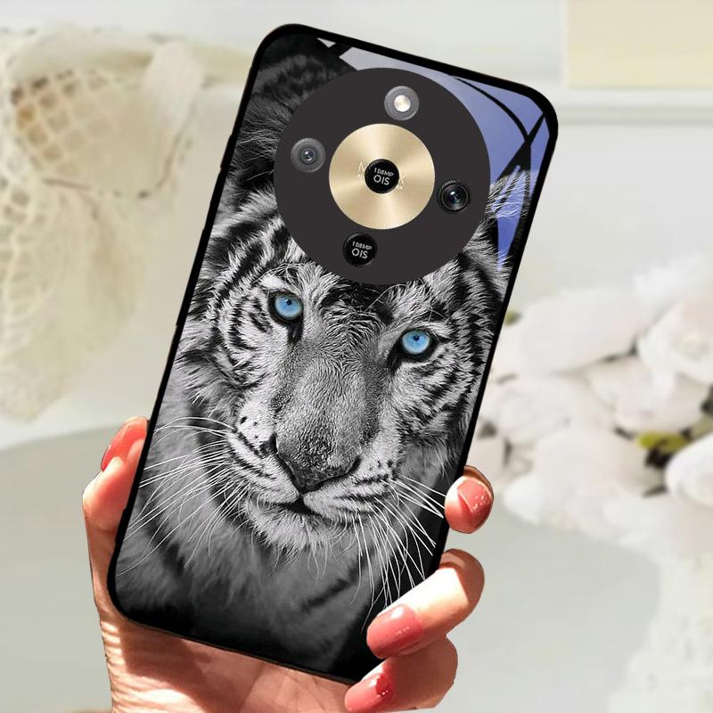 Чехол для Honor X9d 5G Модный Рисунок Закаленное Стекло Ударопрочный Чехол для Телефона Для Honor X9 D HonorX9D Задняя Крышка Fundas Бампер