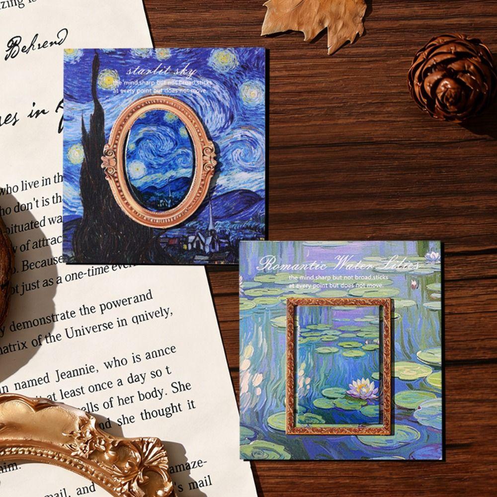 Famous Painting Bookmark Hollowed-out Metal Page Clip Page-friendly Page Holder Students