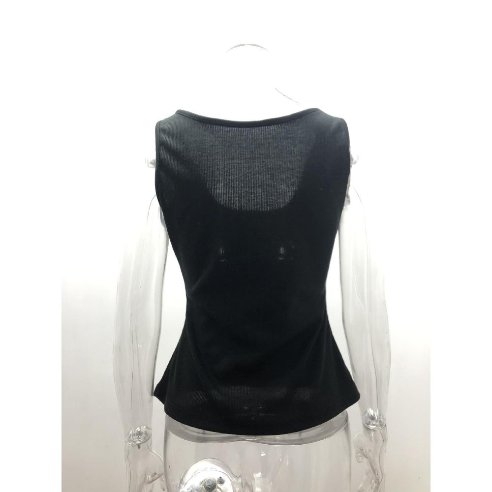 Летняя женская сексуальная обтягивающая майка-майка с трикотажным жилетом