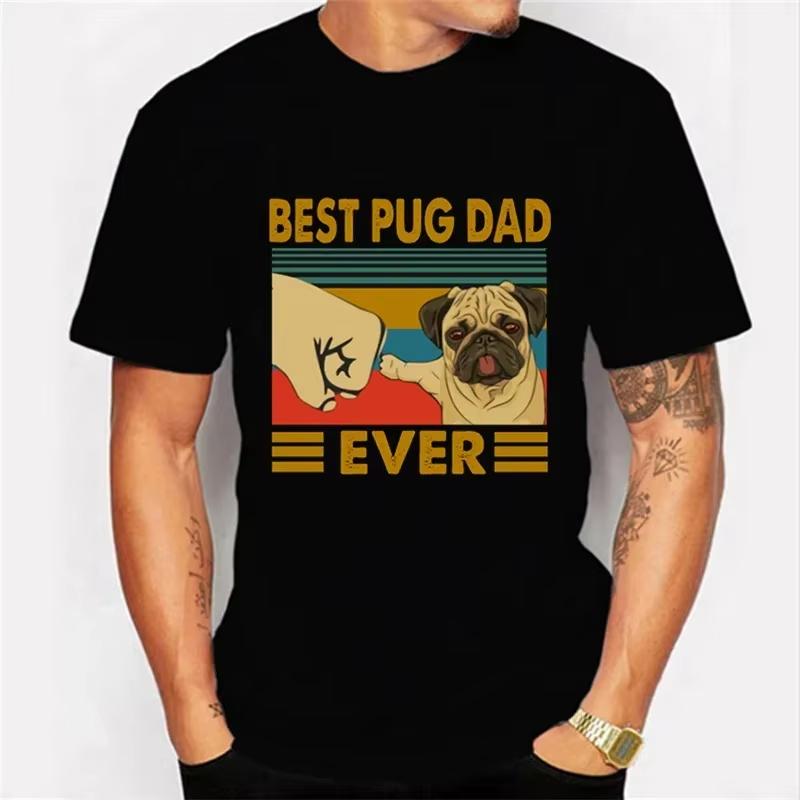 Summer Unisexs Letter Dog Print Round Neck Tshirt Casual Neutral Highquality Street Soft Breathable Hiphop Short Sleeved Shirt