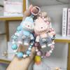Cartoon Soft Rubber Flocked Rag Keychain Bag Pendant Blind Box Trendy Cool Rag Mobile Phone Chain Couple Small Gift