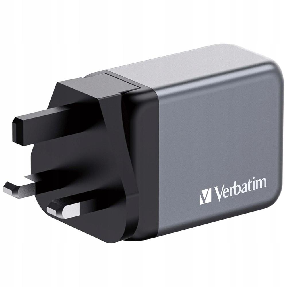 Verbatim Gan Gnc-65 Mains Charger 2Xusb-C Pd 65W 1Xusb-A Qc 3.0 1 Pc