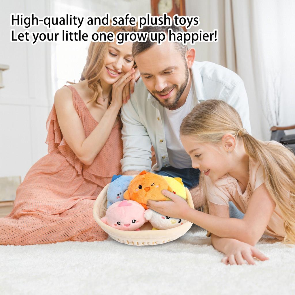 Корзина плюшевых игрушек Морковь, Клубника, Курица, Пельмень – Детский подарок