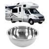 Раковина одинарная для автодома, круглая, диаметр 340 мм/13,4 дюйма, нержавеющая сталь 304, большая вместимость для кемпера, яхты