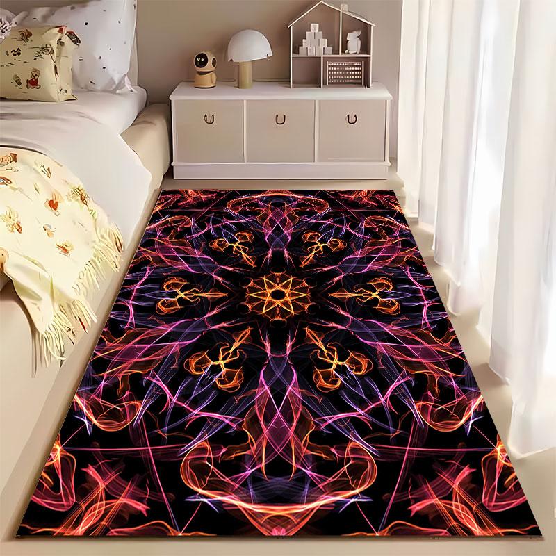 Vibrant Abstract Kaleidoscope Pattern suitable as a non-slip mat for the living room or bedroom sofa