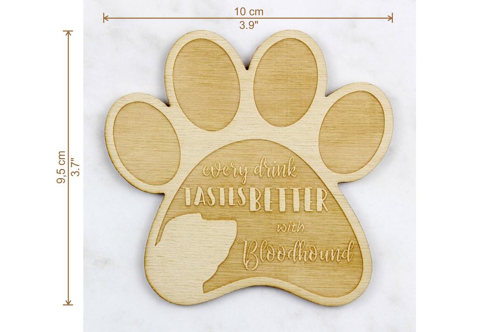 Bloodhound, St. Hubert Hound, Sleuth-hound – Mug coaster, engraved coaster with dog | Art-Dog