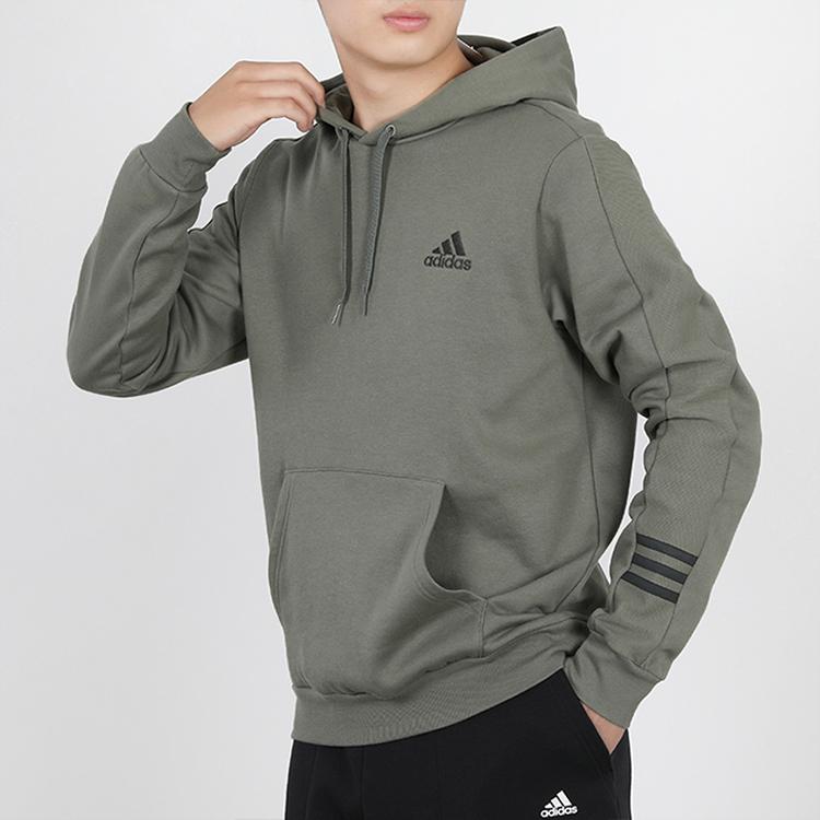 Adidas Essentials Comfort Hooded Sweatshirt Men Hoodies Army-Green GD5446