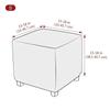 1PC Square Elastic Footstool Slipcovers Stretch Jacquard Ottoman Stool Covers  All-inclusive Durable Footrest Cover Living Room