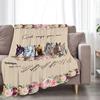 Retro Butterfly Sunflower digitalprinted polyester Bedroom velvet flannel soft sofa cover blanket Fleece blankets for beds