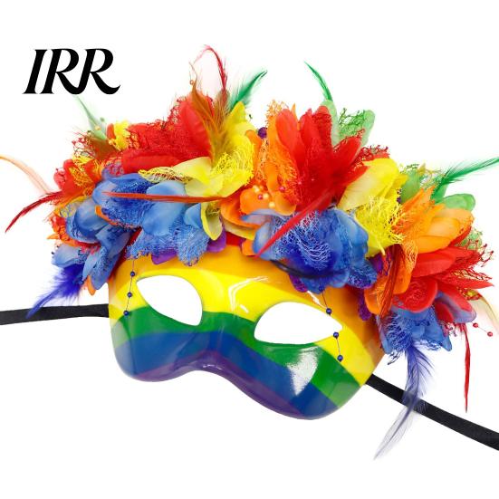 Durable Hard Plastic Masque Mardi Gras for Men Women, Colorful Rainbow Masquerade Carnival Venetian Prom Party, Carnival, Halloween Cosplay