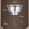 KAMJOVE Pure Titanium Double-Layer Anti-Scald Small Tea Cup Tasting Cup Master Tea Cup Kung Fu Tea Cup Home Use