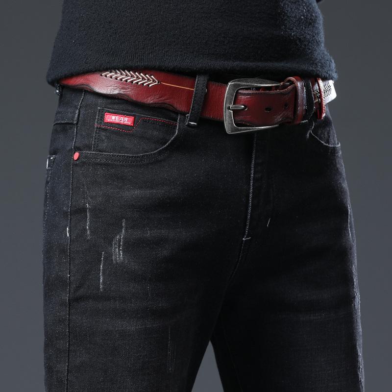 Мужские эластичные узкие джинсы: Универсальный, высококонверсионный дизайн для подростков и взрослых